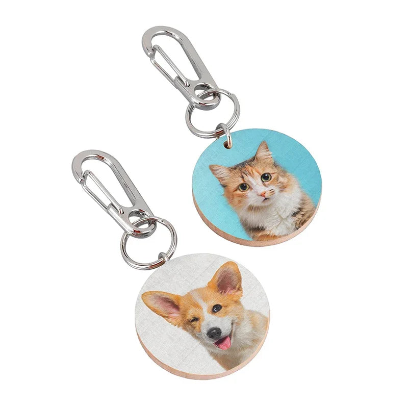 Double-Sided Picture Print Pet Keychain - GiftShire