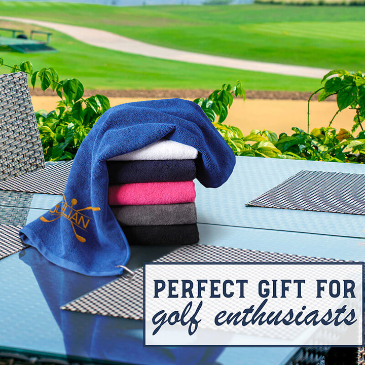 Embroidered Golf Towel - Customize with Text & Logo