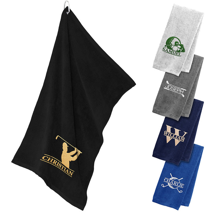 Embroidered Golf Towel - Customize with Text & Logo