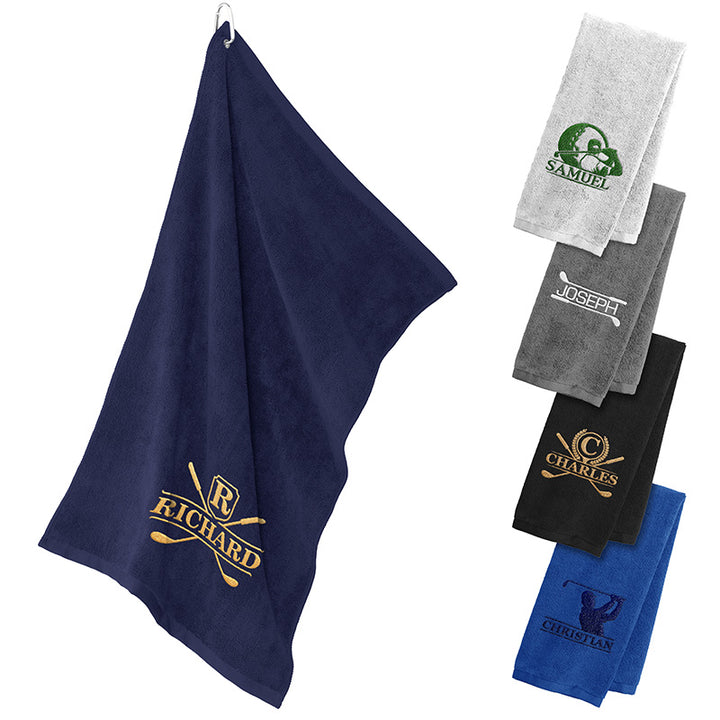 Embroidered Golf Towel - Customize with Text & Logo