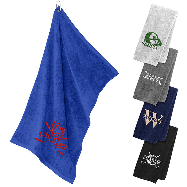 Embroidered Golf Towel - Customize with Text & Logo