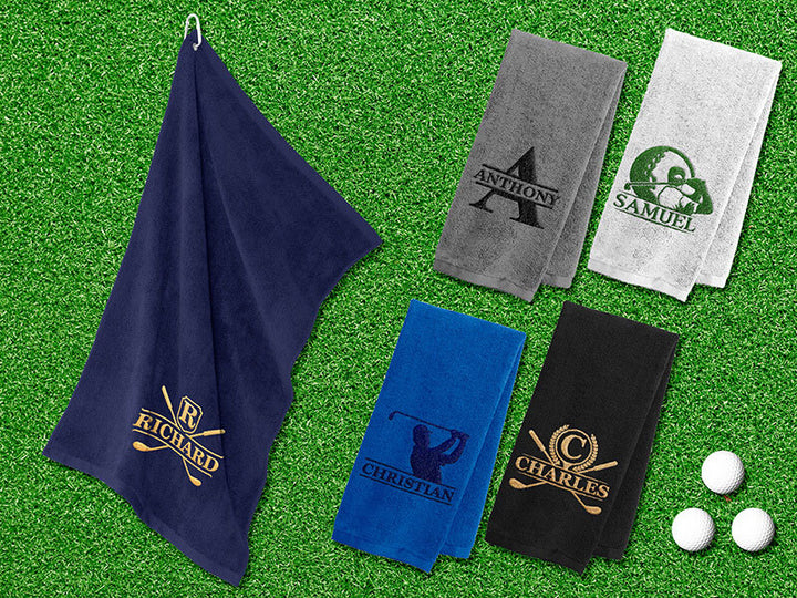 Embroidered Golf Towel - Customize with Text & Logo