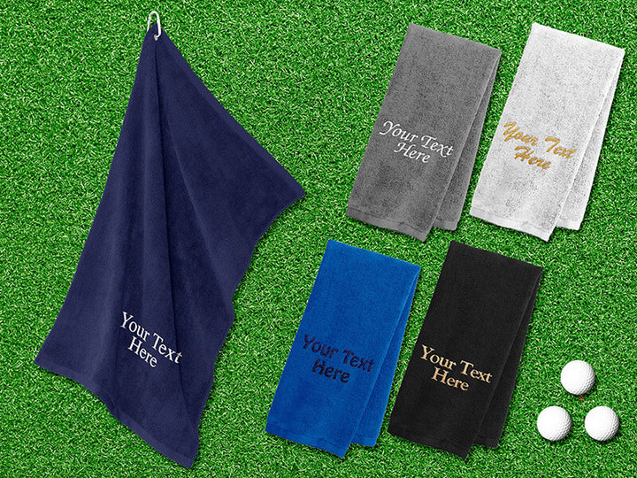 Embroidered Golf Towel - Customize with Text & Logo