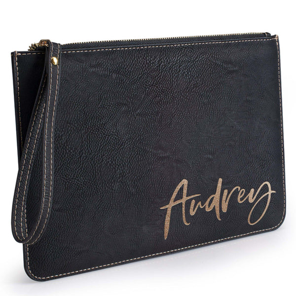 Personalized Clutch Purses-Leather Make Up Bag - GiftShire