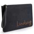Personalized Leatherette Make-up Bag with Engraved Name - GiftShire