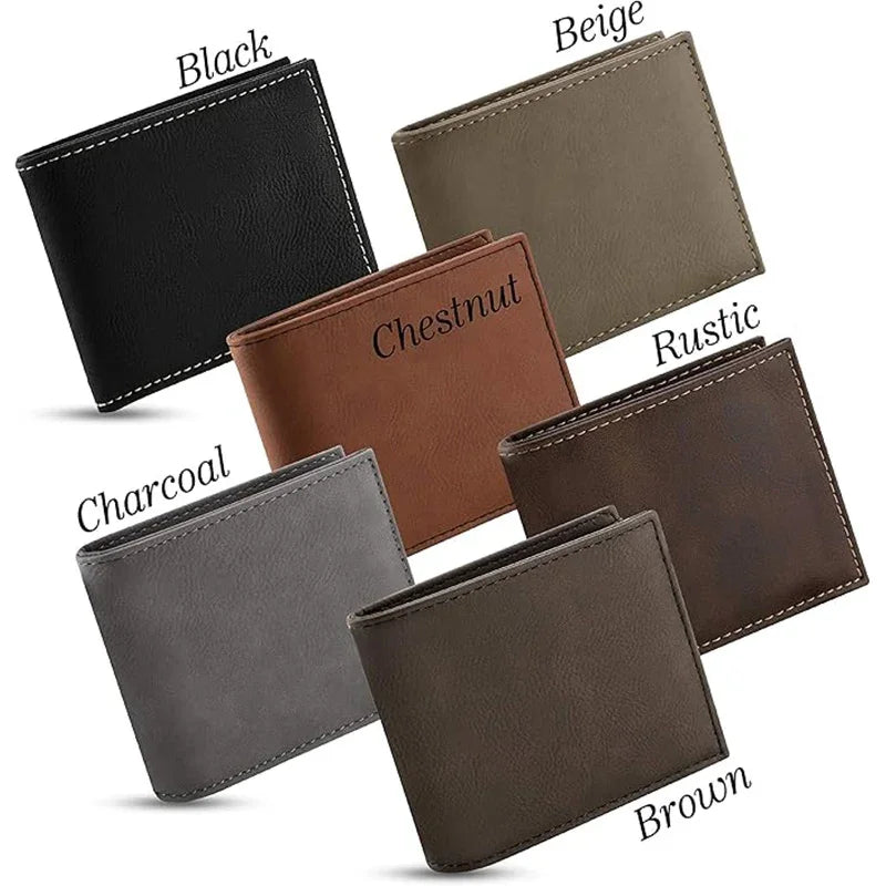 Up to 3 Letter Engraved Initial Wallet for Men