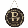 Laurel Wreath Family Name Sign for Wall Decor