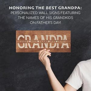 Engraved Wooden Grandpa Sign - GiftShire