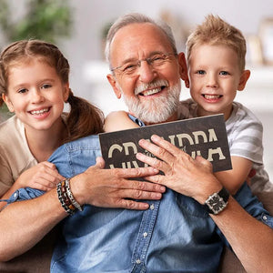 Engraved Wooden Grandpa Sign - GiftShire