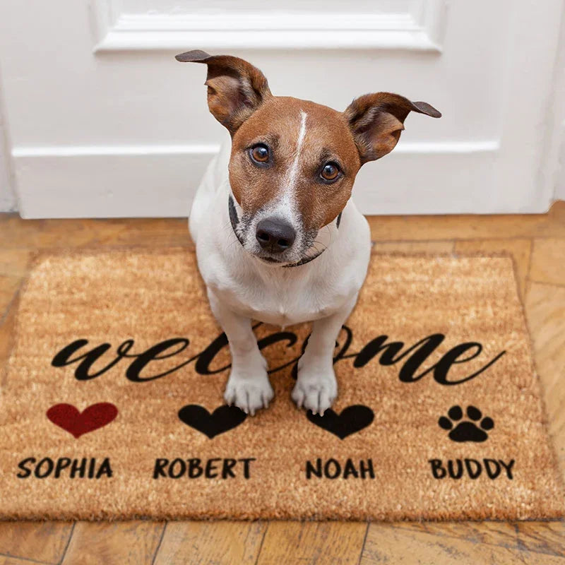 Family Doormat – Personalized With Names & Icons - GiftShire