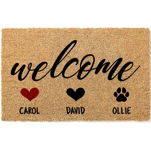 Family Doormat – Personalized With Names & Icons - GiftShire