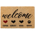 Family Doormat – Personalized With Names & Icons - GiftShire