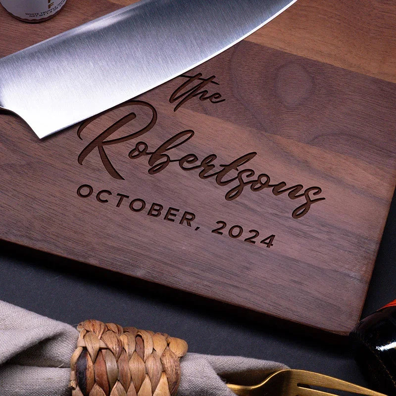 Family Name Engraved Cutting Board - GiftShire