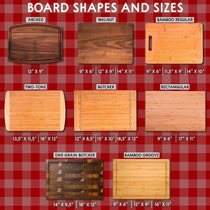 Family Name Engraved Doodle Cutting Board - GiftShire