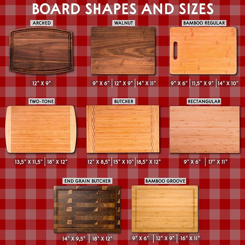 Family Name Engraved Doodle Cutting Board - GiftShire
