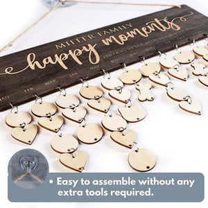 Family Wooden Calendar For Wall - GiftShire