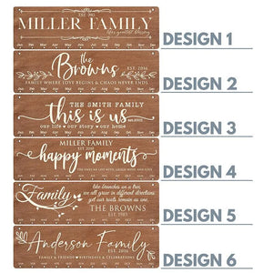 Family Wooden Calendar For Wall - GiftShire