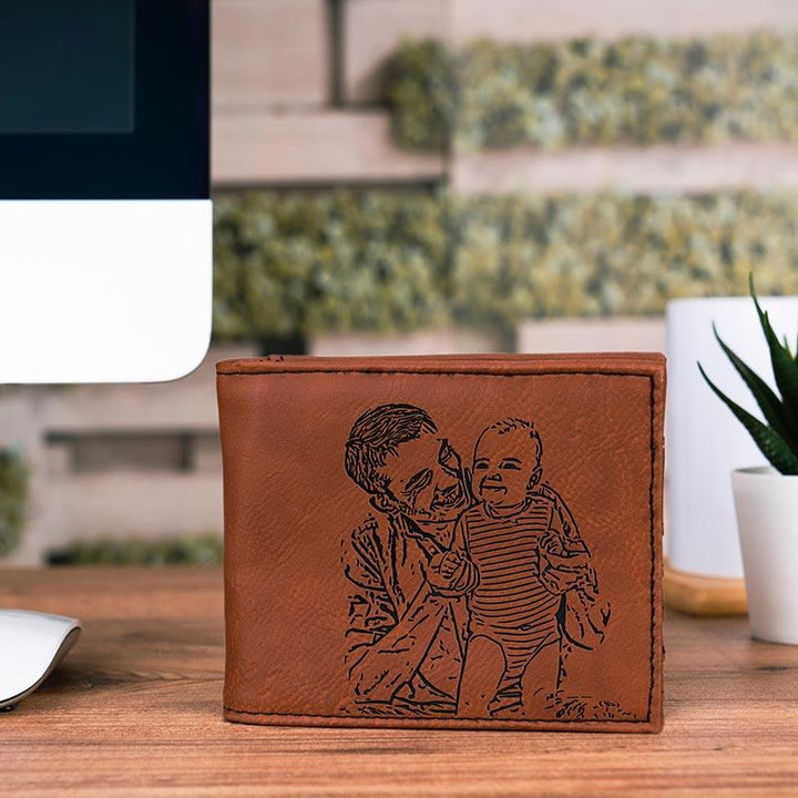 Leather Photo Wallet - GiftShire