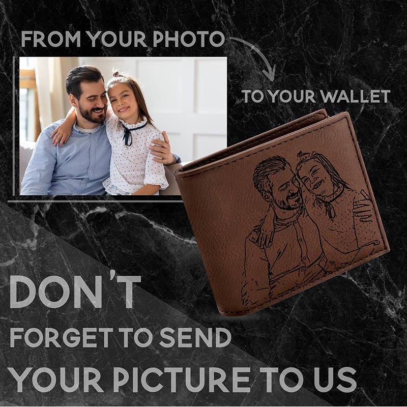Leather Photo Wallet with Inside Text Engraving – GiftShire