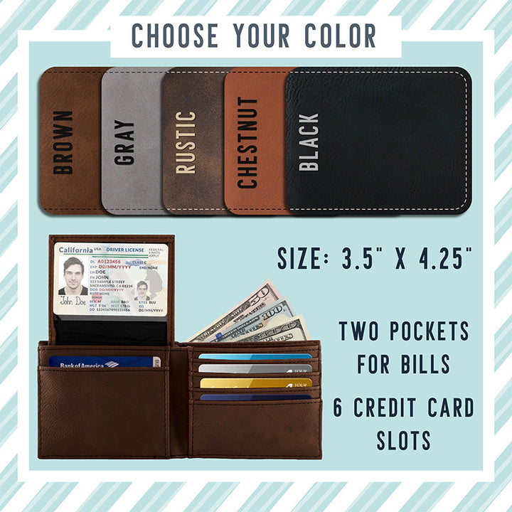 Father's Day Wallet - Papa Bear Personalized - GiftShire