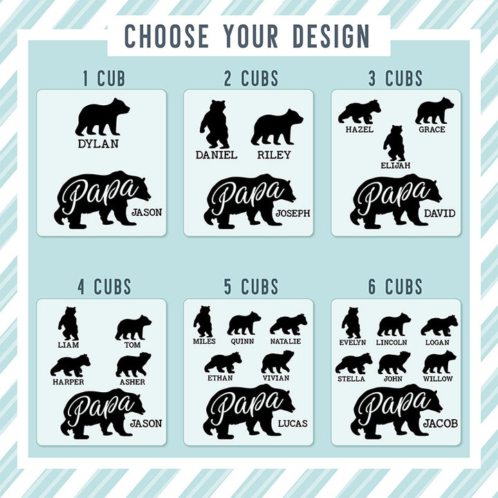 Father's Day Wallet - Papa Bear Personalized - GiftShire