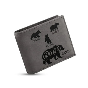 Father's Day Wallet - Papa Bear Personalized - GiftShire