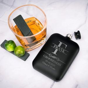 Fill 'Em Up! Groomsmen Engraved Wedding Flask - GiftShire