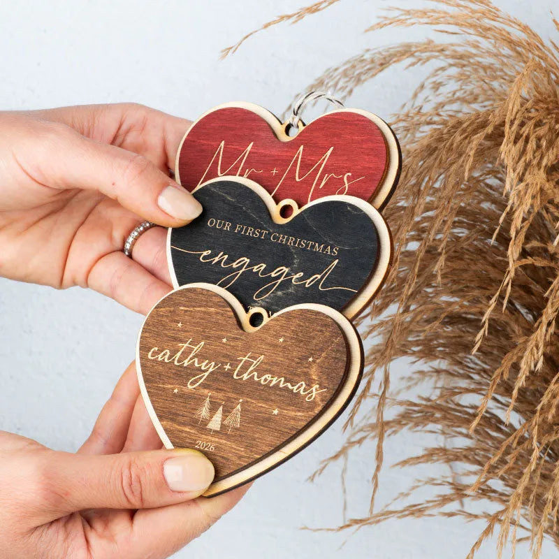 First Christmas Married Ornament Gift for Couples