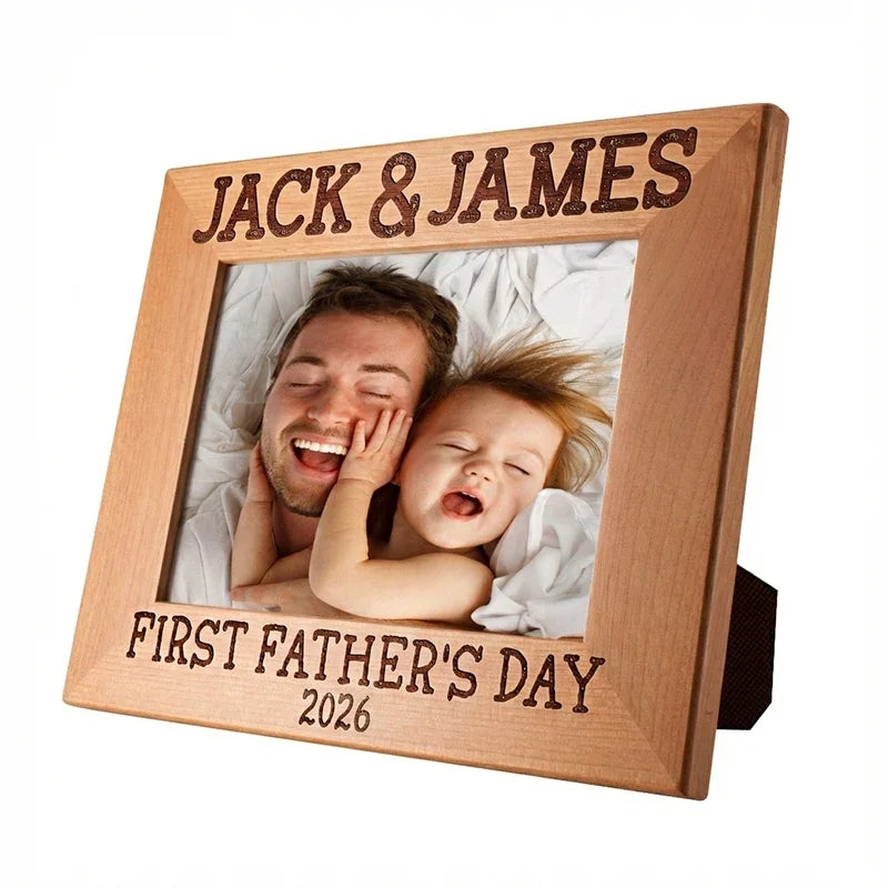 Personalized First Father's Day Picture Frame, Christmas Gifts for Dad - GiftShire