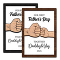 First Father's Day Frame Custom Daddy & Baby Name Fist Bump