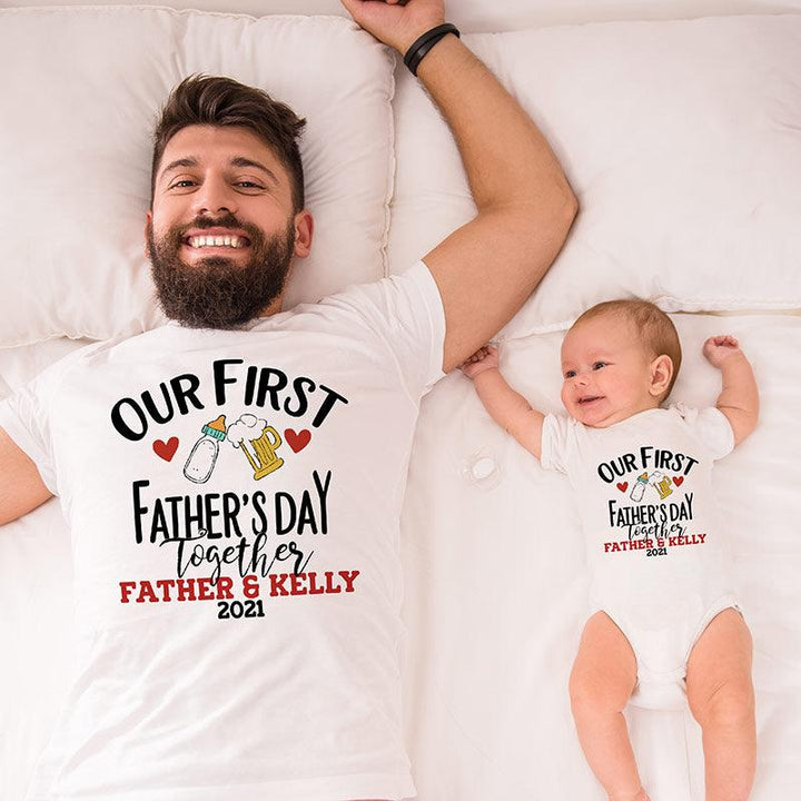 First Father’s Day Matching T-shirt - GiftShire