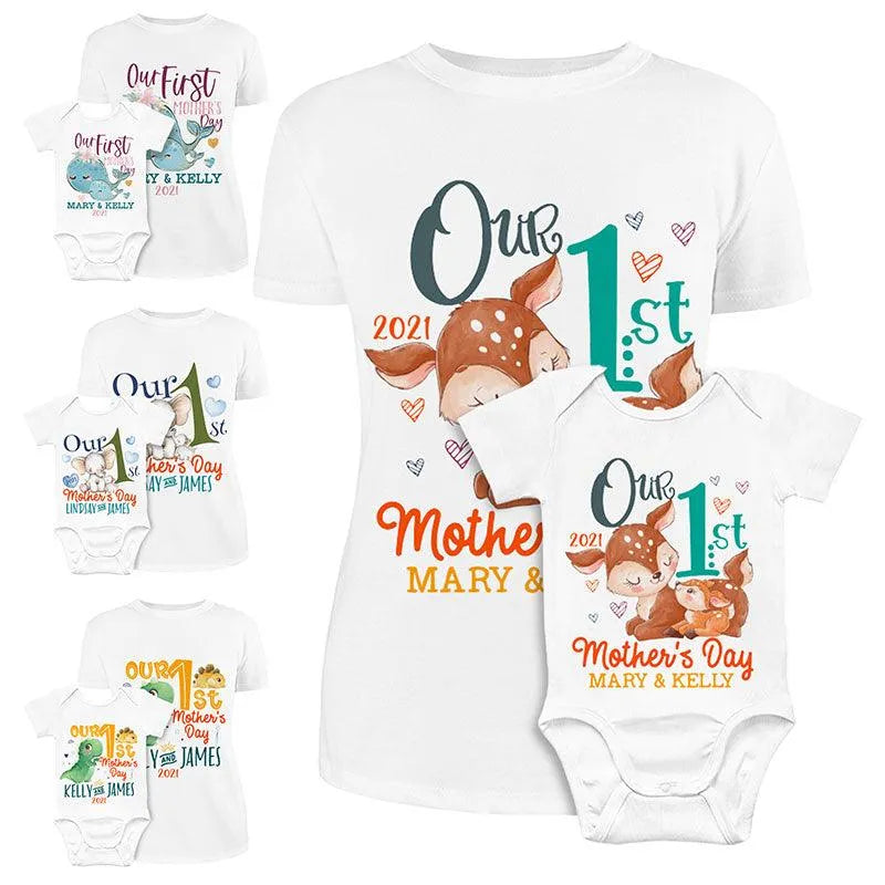 First Mother's Day: Custom Matching Tees for Mom & Her Baby - GiftShire