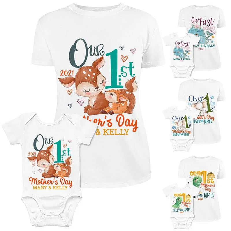 First Mother's Day: Custom Matching Tees for Mom & Her Baby - GiftShire