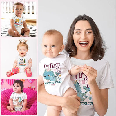 First Mother's Day: Custom Matching Tees for Mom & Her Baby - GiftShire