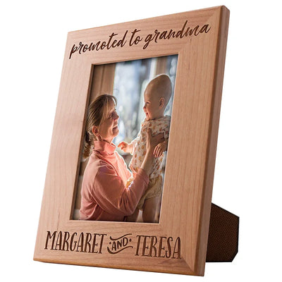 First Time Grandma Picture Frame - Wooden Photo Holder