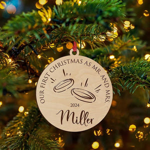 First Time Mr and Mrs Ornament - GiftShire