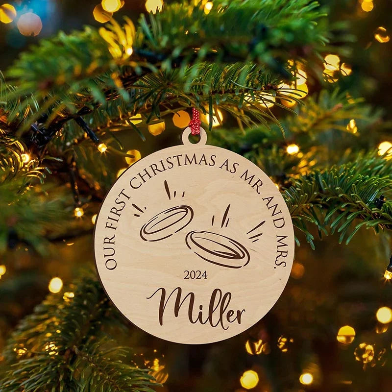 First Time Mr and Mrs Ornament - GiftShire