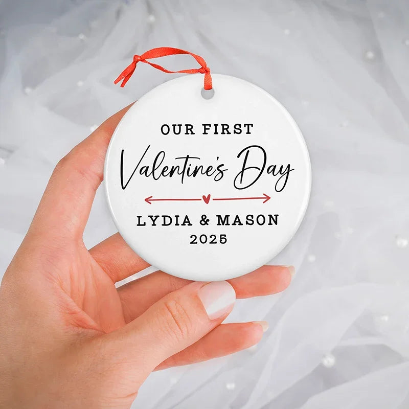 First Valentine's Day Ornaments for Couples - GiftShire