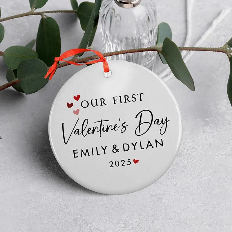 First Valentine's Day Ornaments for Couples - GiftShire