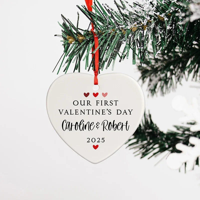 First Valentine's Day Ornaments for Couples - GiftShire