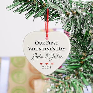 First Valentine's Day Ornaments for Couples - GiftShire
