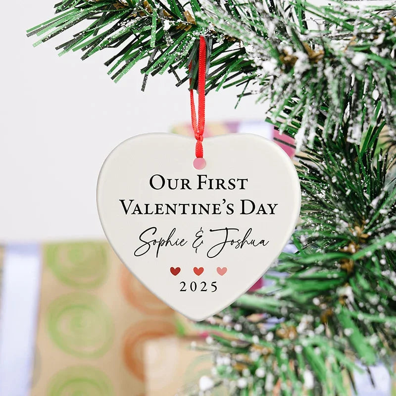 First Valentine's Day Ornaments for Couples - GiftShire