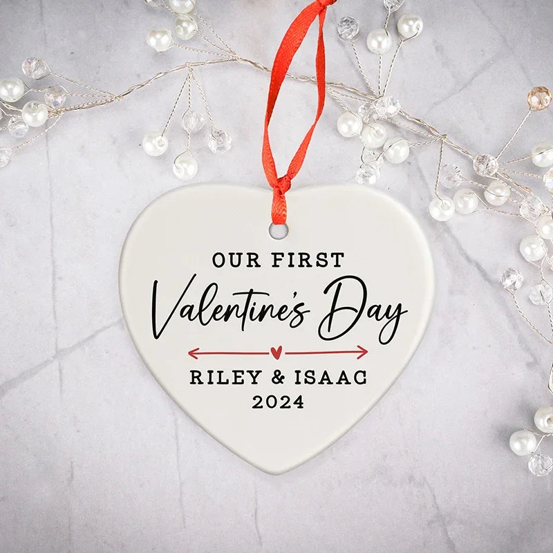 First Valentine's Day Ornaments for Couples - GiftShire
