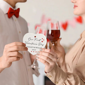 First Valentine's Day Ornaments for Couples - GiftShire