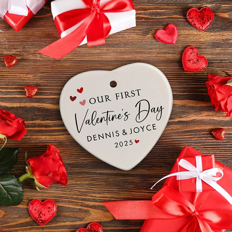 First Valentine's Day Ornaments for Couples - GiftShire
