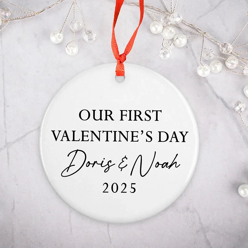 First Valentine's Day Ornaments for Couples - GiftShire