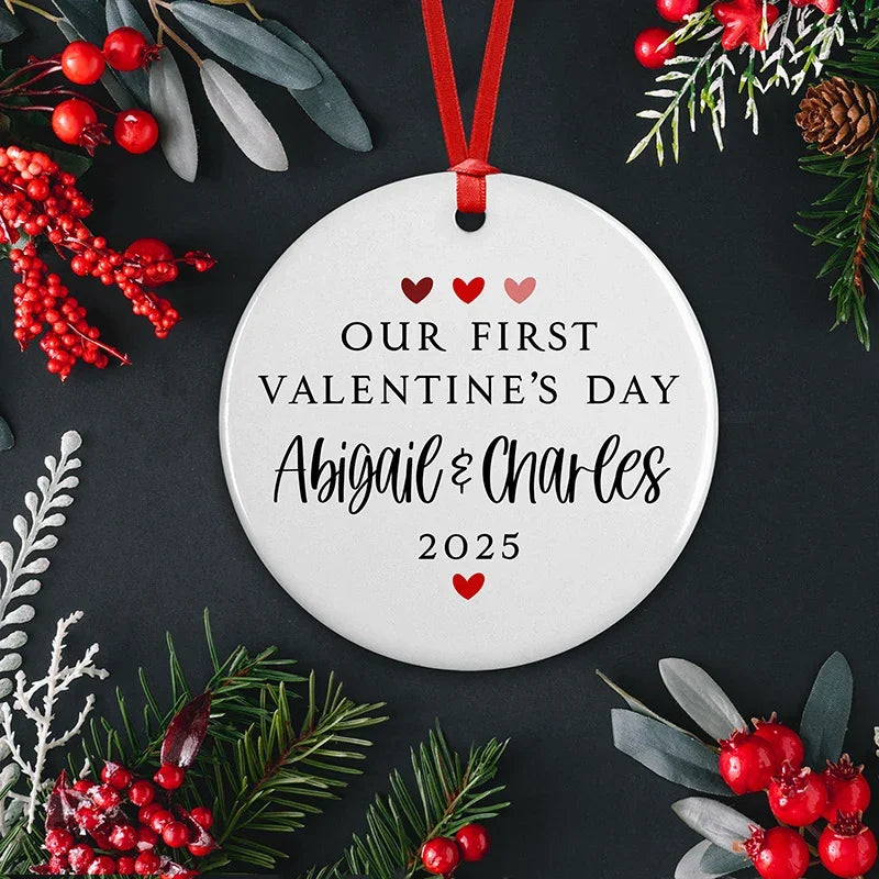First Valentine's Day Ornaments for Couples - GiftShire