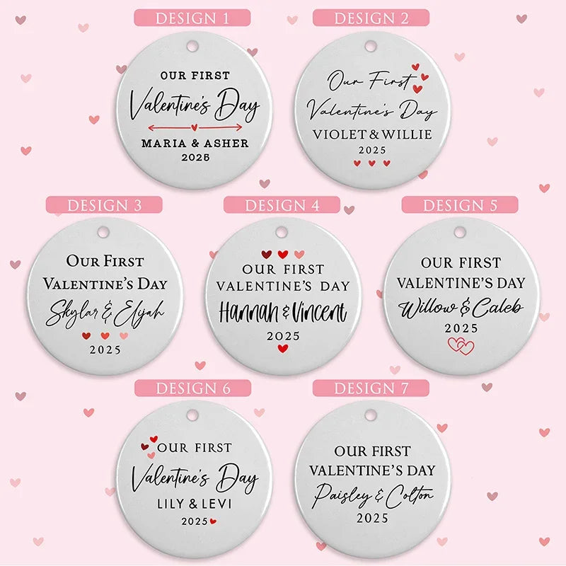 First Valentine's Day Ornaments for Couples - GiftShire
