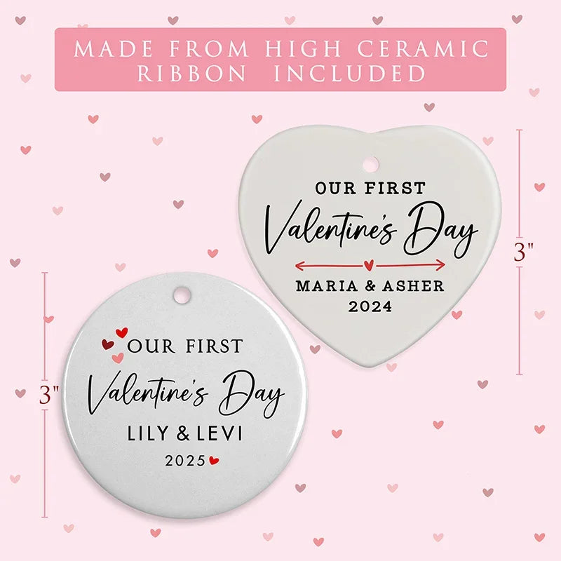 First Valentine's Day Ornaments for Couples - GiftShire