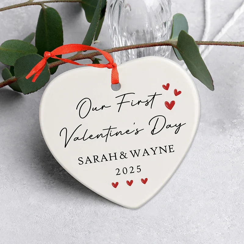 First Valentine's Day Ornaments for Couples - GiftShire